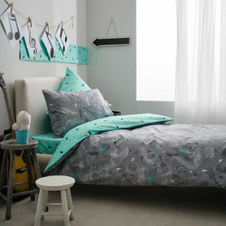 Vesta Home Σετ Παιδικά Σεντόνια Μονά Βαμβακερά 170x260 Rock Grey