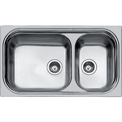 Foster Big Bawl 18/10 2B Ένθετος Νεροχύτης Inox Σατινέ Δεξιά Ποδιά 86x50xcm