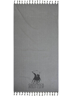 Greenwich Polo Club 3794 Πετσέτα Παρεό Θαλάσσης Γκρι 90x170cm