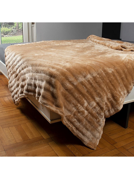 Κουβέρτα Fleece Υπέρδιπλη 220X240 Dimcol Ριγέ 12 (220x240)