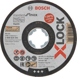 BOSCH - Δίσκος Κοπής X-LOCK Standard for Inox 115x1.0mm (2608619261)