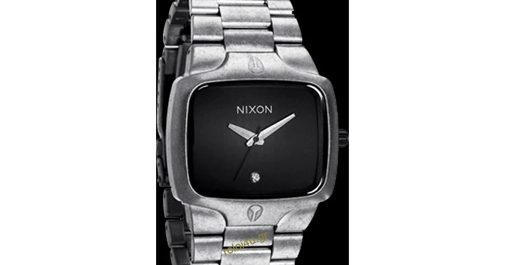 Nixon Player Antique Silver Black SS BestPrice.gr