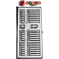 FORCE 4401 Σετ βιδώματος 40 τεμαχίων 1/2" και 3/8" υποδοχής σε μεταλλική κασετίνα