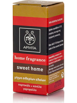 Apivita Sweet Home Αιθέριο Έλαιο Πορτοκάλι, Κανέλλα & Γαρύφαλλο 10ml