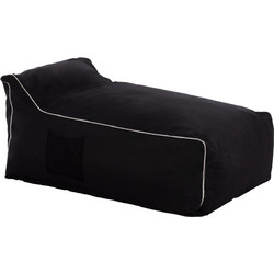 ΠΟΥΦ ZAFER HM5772.12 ΜΕ TEXTILINE ΜΑΥΡΟ ΚΑΙ ΛΕΥΚΟ ΡΕΛΙ 88x128x40-60Υ εκ. - H.M