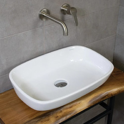 Poros White Matt 52x33 - Επιτραπέζιος νιπτήρας