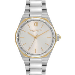 Olivia Burton Hexa Γυναικείο Ρολόι με Ασημί Μεταλλικό Μπρασελέ 24000031