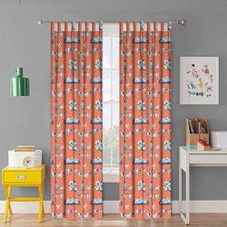 Vasilas Home Παιδική Κουρτίνα με Θηλιές 140x290 Puppie 25 Orange