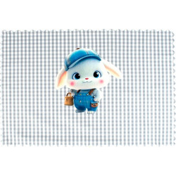 Σουπλά Φαγητού Bebe Cap Bunny 38 Grey Υφασμάτινο Dimcol (35x50) 1Τεμ