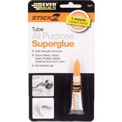 Everbuild Superglue Tube Κυανοακρυλική Κόλλα Στιγμής 3gr