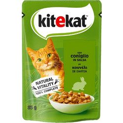 Kitekat Natural Vitality with Rabbit in Gravy 85gr