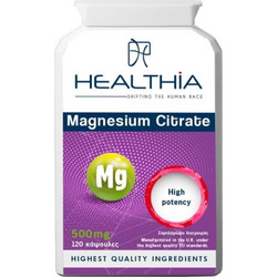 Healthia Magnesium Citrate 500mg 120 Κάψουλες