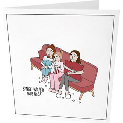 Ευχετήρια Κάρτα Binge Watch Together GL-GC-16 9x14,5cm White-Multi The Gift Label