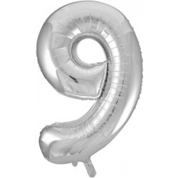 Party Mπαλόνι Φολ Nούμερο ΄9' Ασημί 34εκ (U53829)