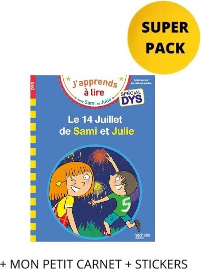 J'APPRENDS A LIRE AVEC SAMI ET JULIE SPECIAL DYS SUPER PACK (+ MON PETIT CARNET + STICKERS)