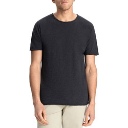 T-SHIRT DSTREZZED MC.QUEEN BASIC TEE ORGANIC SLUB JERSEY ANTHRA MELANGE DSTREZZED