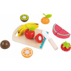 Tooky Toy Ξύλινα Φρούτα με Ξύλο Κοπής TK111