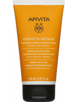 Apivita Keratin Repair Conditioner Κερατίνης για Επανόρθωση για Ξηρά & Ταλαιπωρημένα Μαλλιά 150ml
