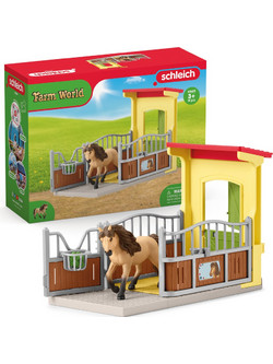 Schleich Farm World Pony Box with Iceland Pony Stallion 42609