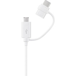 Samsung Data Cable Micro-USB tu USB-A incl USB-C Adapter white (EP-DG930DWEGWW)