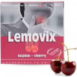 Lemovix Βιταμίνη C Καραμέλες για Ερεθισμένο Λαιμό & Πονόλαιμο Κεράσι 16τμχ