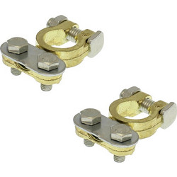 Ακροδέκτες για Πόλους Μπαταρίας 12-24v 2τμχ XM-W10543-2 Χρυσό