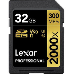Lexar 2000X Professional SDHC 32GB Class 10 U3 V90 UHS-II