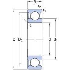Ρουλεμάν Fag 6208 RS1 40x80x18