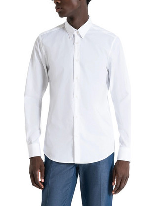 Antony Morato Ανδρικό Πουκάμισο Μακρυμάνικο MMSL00628-FA400078-1000 White