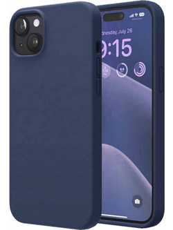 Θήκη Rubber Ενισχυμένης Σιλικόνης για iPhone 14 Σκούρο Μπλε