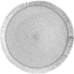 DOMUS HOMUS στρογγυλό σουπλά 38 cm ασημί - 20-27-890