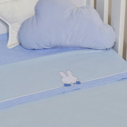 Miffy Des 69 Σετ Βρεφικά Σεντόνια Λίκνου Βαμβακερά 80x110 Ciel