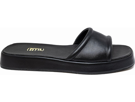 Bigshoes GA0304-01 Δερμάτινo Mule Μαύρο