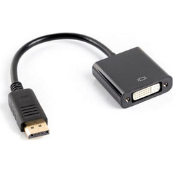 Lanberg AD-0007-BK video cable adapter 0.1 m DisplayPort DVI-D Black (AD-0007-BK)