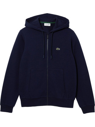 Lacoste Ανδρική Ζακέτα Φούτερ με Κουκούλα και Φερμουάρ Μπλε 3SH9626-166