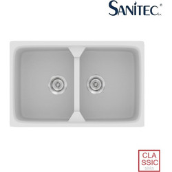 Sanitec Classic 318 Επικαθήμενος Νεροχύτης Γρανίτη Ματ White 78x51cm