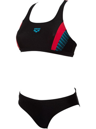 Arena Threefold Αθλητικό Γυναικείο Μαγιό Bikini Set Μαύρο 004062-548