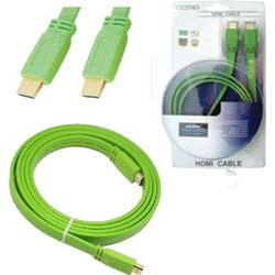 Καλώδιο 1.4 Flat HDMI Male to HDMI Male 1.5m Green