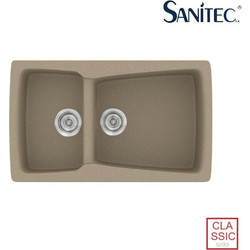 Sanitec Classic 320 Επικαθήμενος Νεροχύτης Γρανίτη Αντιστρεφόμενος Ματ Granite Taupe 79x50cm