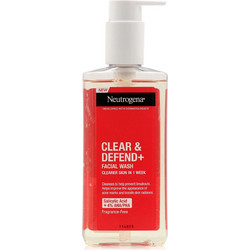 Neutrogena Clear Defend Facial Wash Cleansing Ενυδατικό Gel Καθαρισμού Προσώπου 200ml