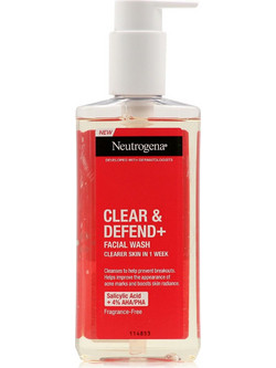 Neutrogena Clear Defend Facial Wash Cleansing Ενυδατικό Gel Καθαρισμού Προσώπου 200ml