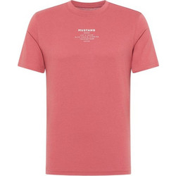Mustang Ανδρικό T-shirt Κοντομάνικο Ροζ 10138068268