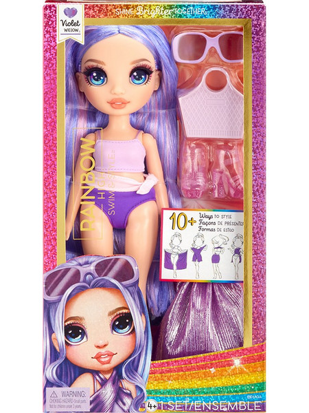 MGA Entertainment Rainbow High Swim & Style Violet Willow