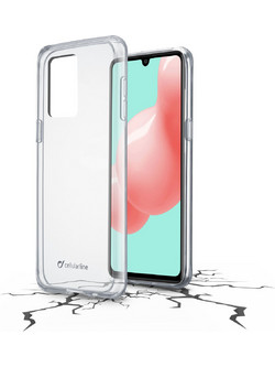 Cellular Line Clear Duo Back Cover Hard Silicone for Samsung Galaxy A41 transparent