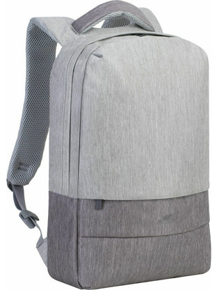 Rivacase Prater 7562 Αδιάβροχο Αντικλεπτικό Backpack Laptop 15.6" Grey/Mocha