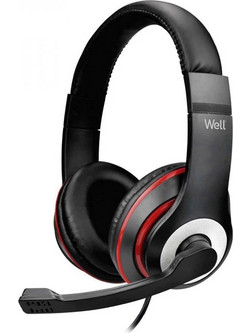 Well S02BK Gaming Headset On Ear Black