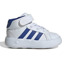 Adidas Grand Court Παιδικά Sneakers Μποτάκια Λευκά Μπλε IE3865
