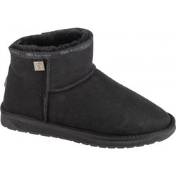 Emu Australia Γυναικεία Μποτάκια Suede Μαύρα με Γούνα WP11875