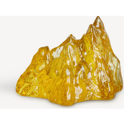 Kosta Boda The Rock Votive - Κηροπήγιο Κίτρινο 9x14x12cm
