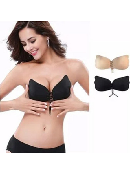 Aόρατο σουτιέν Invisible Bra Μπειζ/Μαυρο